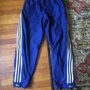 Vintage Adidas Zip-Up Pants Stripes Size Large